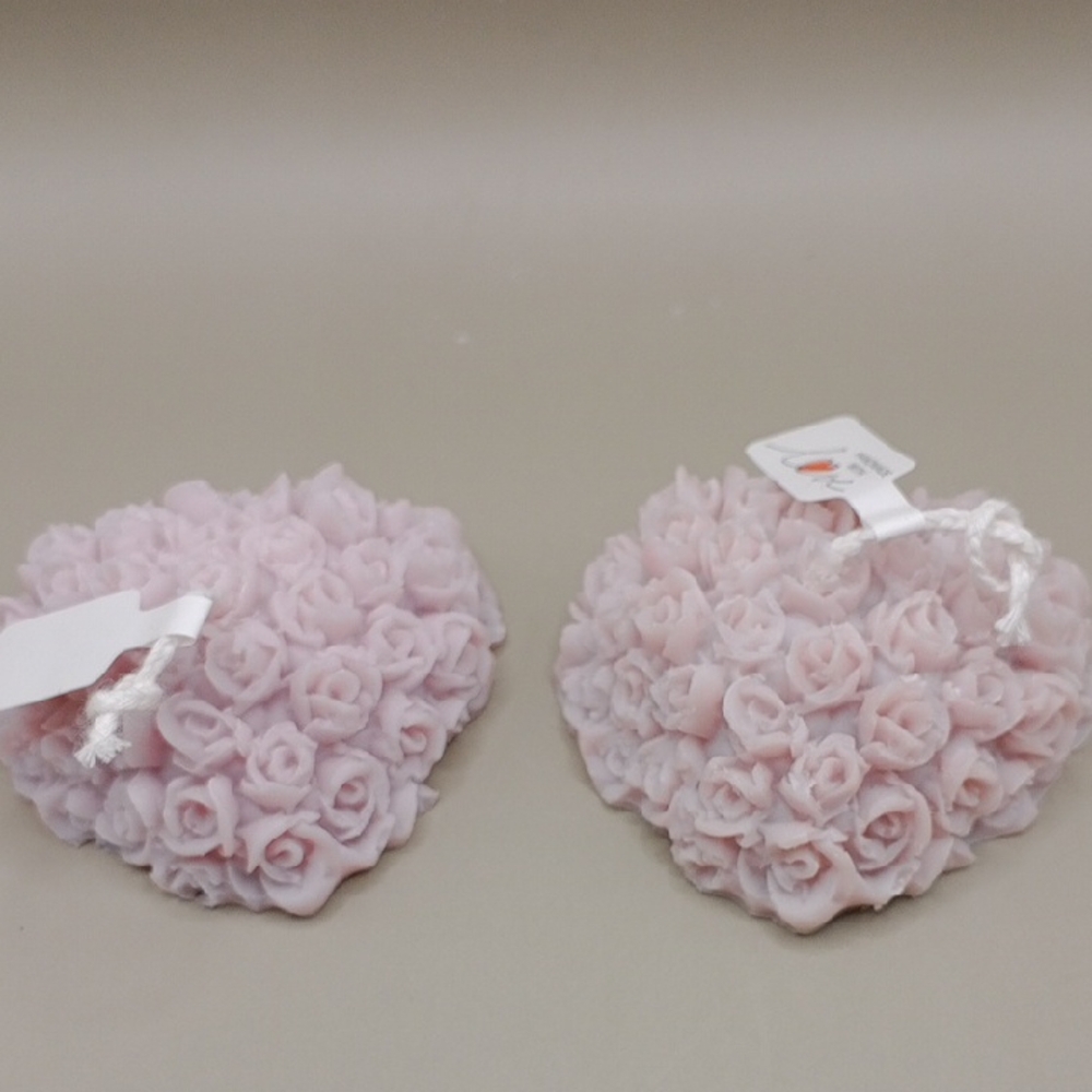 BaRich Candle For Life 💕 Elegant Pink Rose-Shaped Candles Set